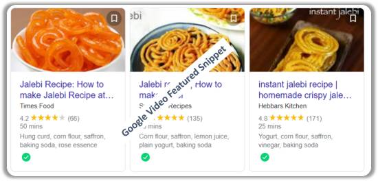 Google Video Featured Snippet